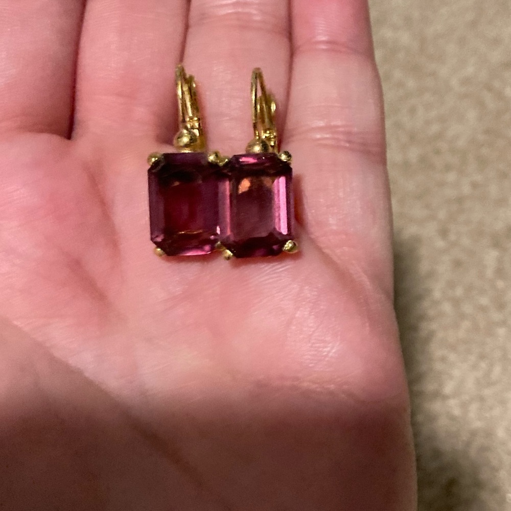 Amethyst hanging earrings